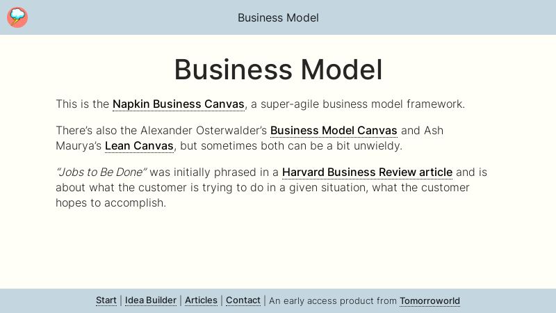 startup business model thesis
